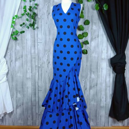 Traje de flamenca negro azul