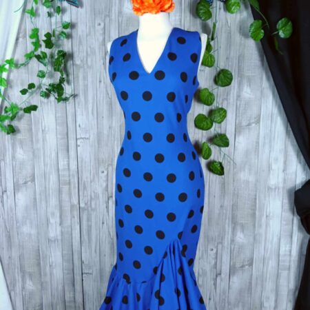 Traje de flamenca negro azul