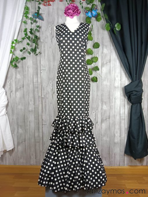 Traje de flamenca negro canastero