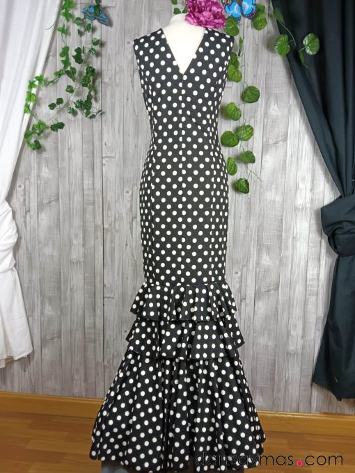 Traje de flamenca negro canastero
