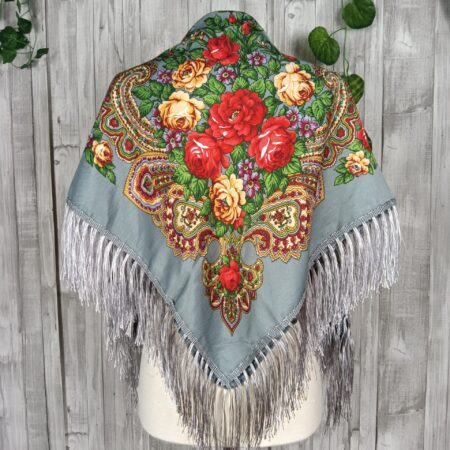 Mantón con estampado de flores
