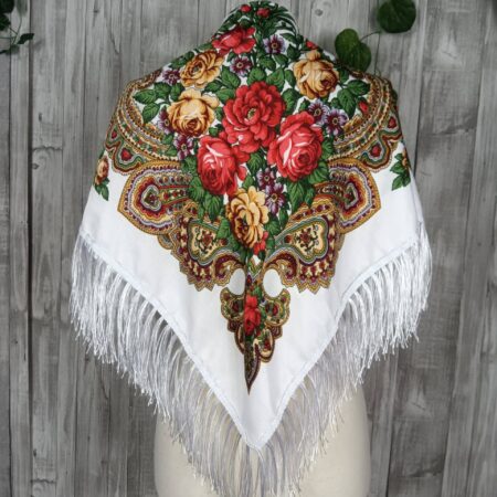 Mantón con estampado de flores