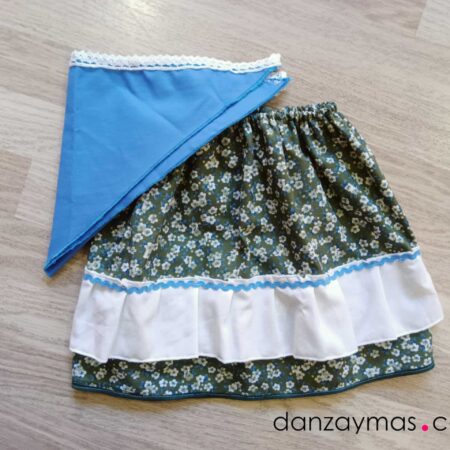 Zagalejo azul y verde para bebe