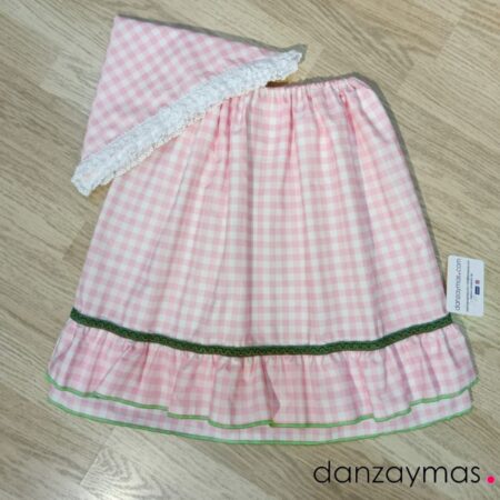 Zagalejo niña cuadritos rosa