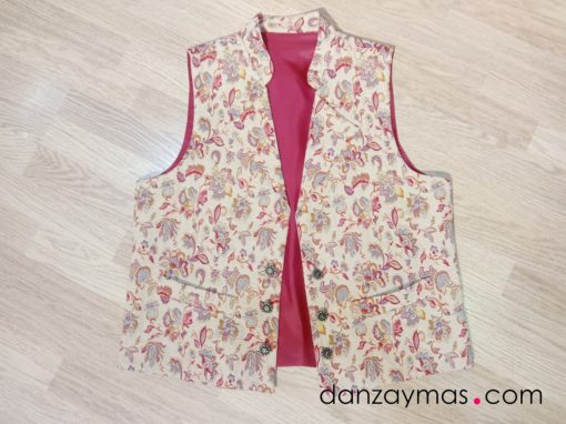 Chaleco de huertano con flores