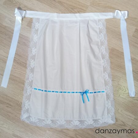 Delantal blanco traje regional
