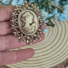 Broche camafeo brillante