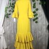 Traje flamenca elástico mostaza