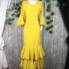 Traje flamenca elástico mostaza