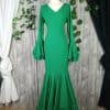 Traje de flamenca verde elástico