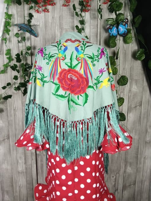 Mantoncillos de flamenca con flores