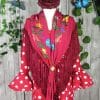 Mantoncillos de flamenca con flores
