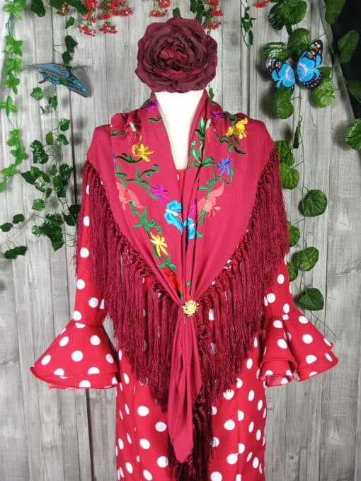 Mantoncillos de flamenca con flores