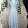 Bata flamenca vichy azul