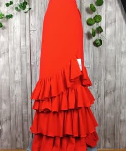 Falda roja flamenca