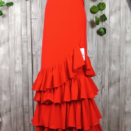 Falda roja flamenca