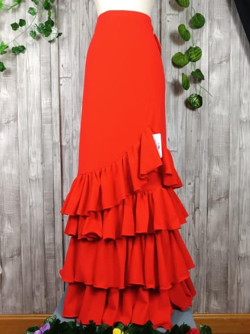 Falda roja flamenca