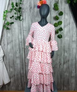 Traje de flamenca niña salmón