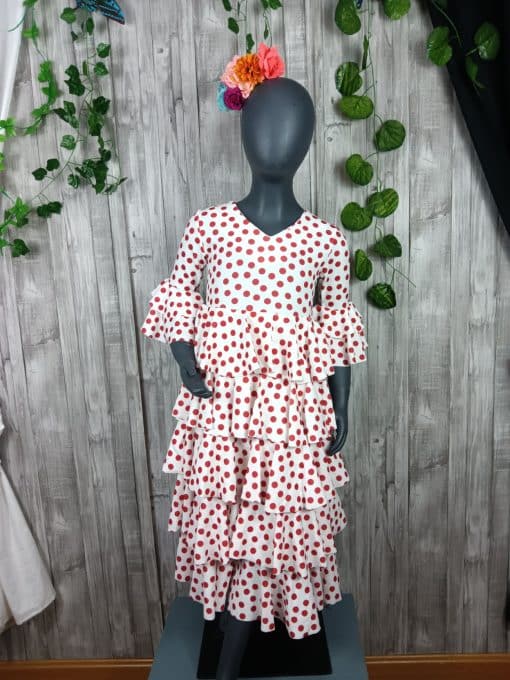 Traje de flamenca niña lunares