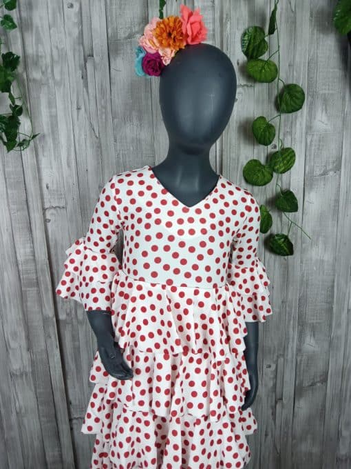 Traje de flamenca niña lunares