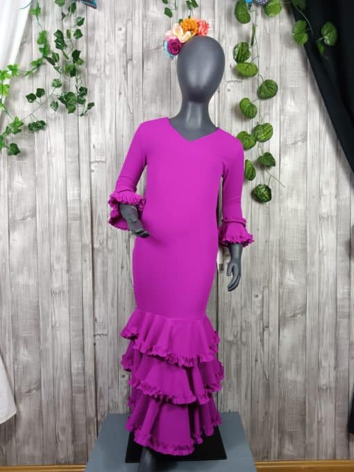 Traje de flamenca para niña largo