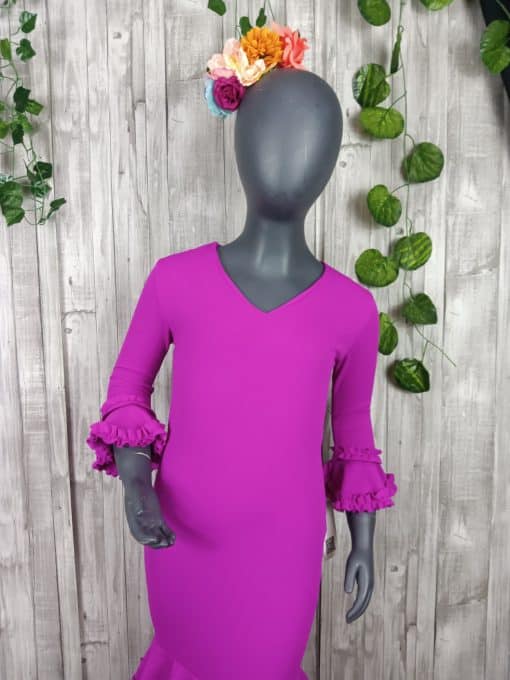 Traje de flamenca para niña largo