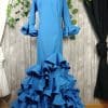 Traje flamenca azul petróleo