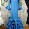 Traje flamenca azul petróleo