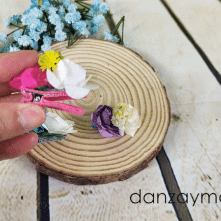 Pinza con flores para el pelo 2326 - Imagen 7