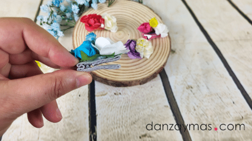 Pinza con flores para el pelo 2326 - Imagen 8