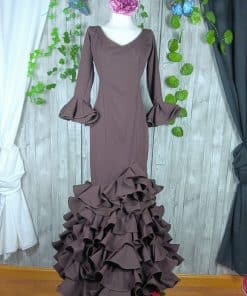 Traje de flamenca marrón chocolate