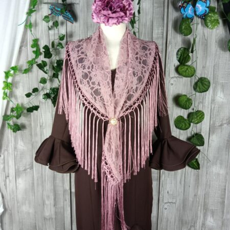Traje de flamenca marrón chocolate