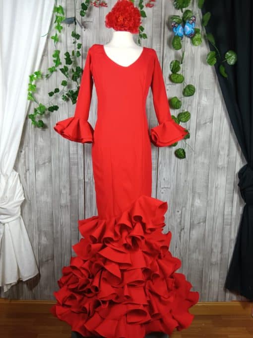 Traje de flamenca rojo