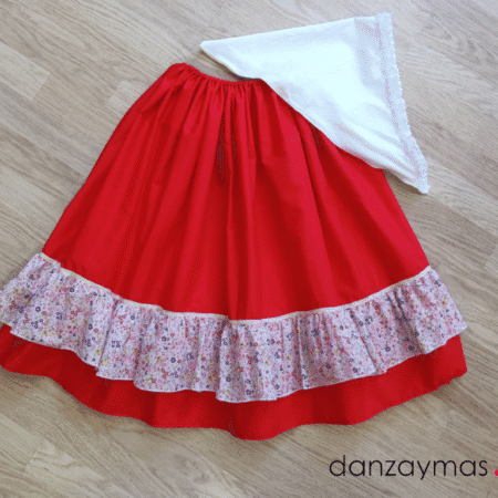 Zagalejo de niña mediano rojo