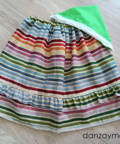 Zagalejo de niña de listas multicolor