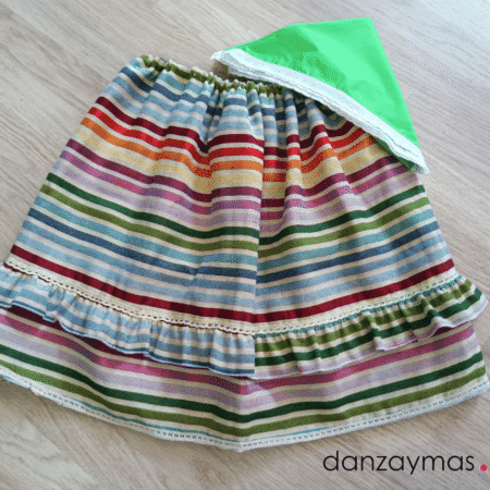 Zagalejo de niña de listas multicolor