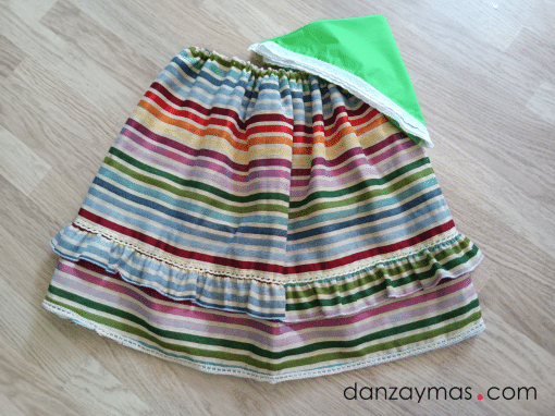 Zagalejo de niña de listas multicolor