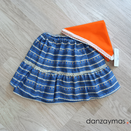 Zagalejo niña azul y naranja