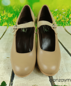 Zapatos de flamenca beige profesionales