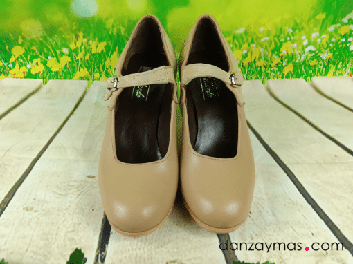 Zapatos de flamenca beige profesionales