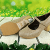 Zapatos de flamenca beige