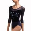 Maillot de ballet con manga al codo