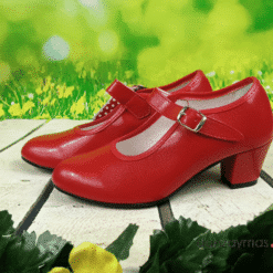 Tacones de flamenca rojos