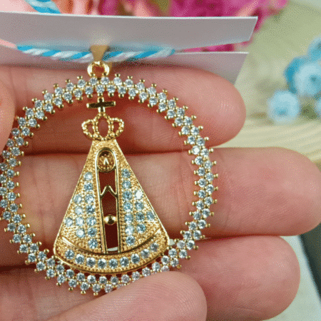 Colgante Virgen calado grande