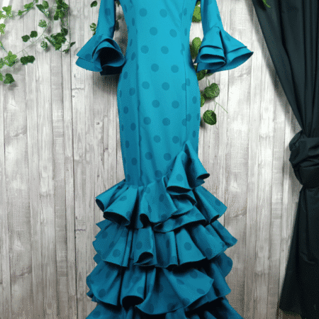 Traje de flamenca verde agua