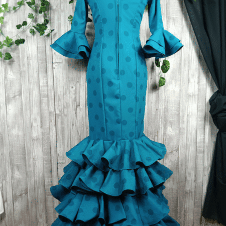 Traje de flamenca verde agua