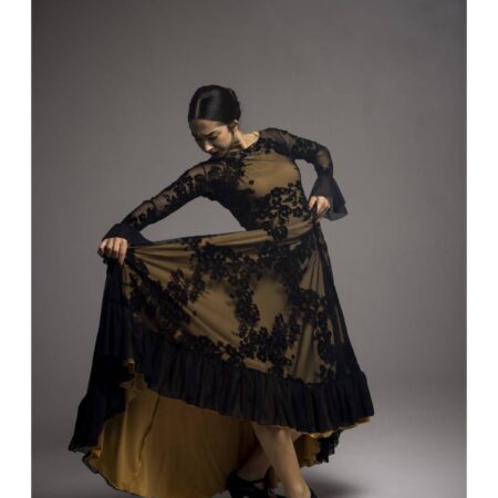Vestido flamenco tul elástico