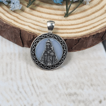 Colgante Virgen plata vieja