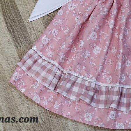 Zagalejo niña cuadritos rosa