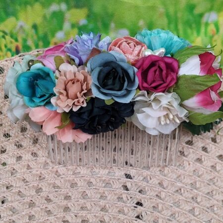 Peineta con flores